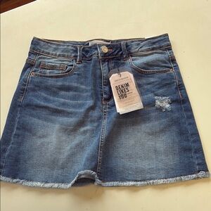 Denim Blue Skirt Zara